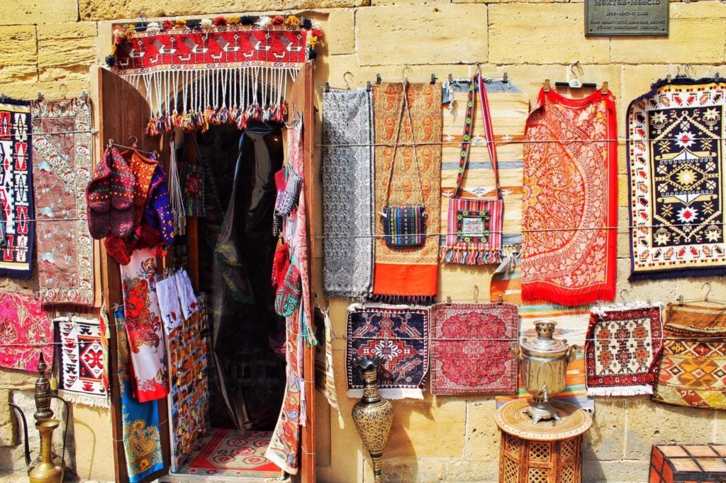 Photo of a colorful storefront in Azerbaijan