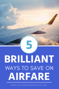 Wishing you could travel more but stuck with a tight budget? Let me show you my top 5 hacks for finding cheap airfare! Includes lesser known ideas and thorough explanations of how to make the most of each tool so you can spend less and see more! #BudgetTravel #CheapAirfareTips #CheapAirlineTickets #SaveMoney #Travel