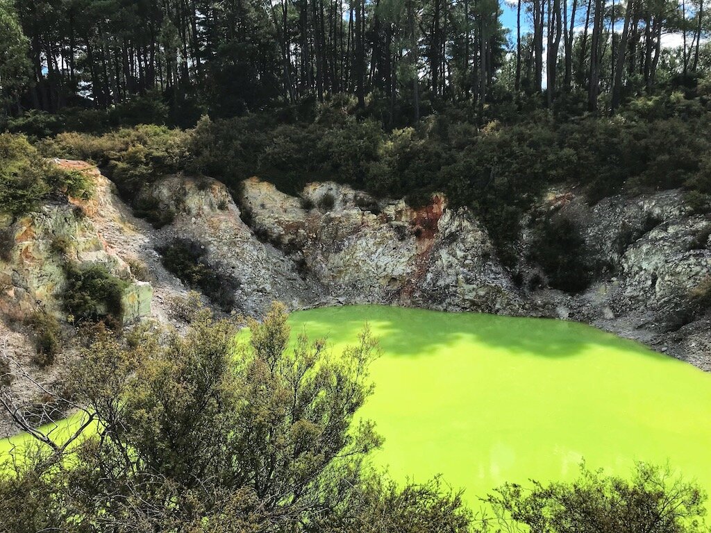 Devil's bath on New Zealand North Island
