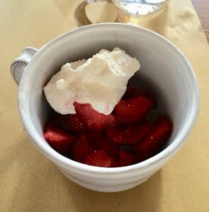 Fresh ricotta and berries