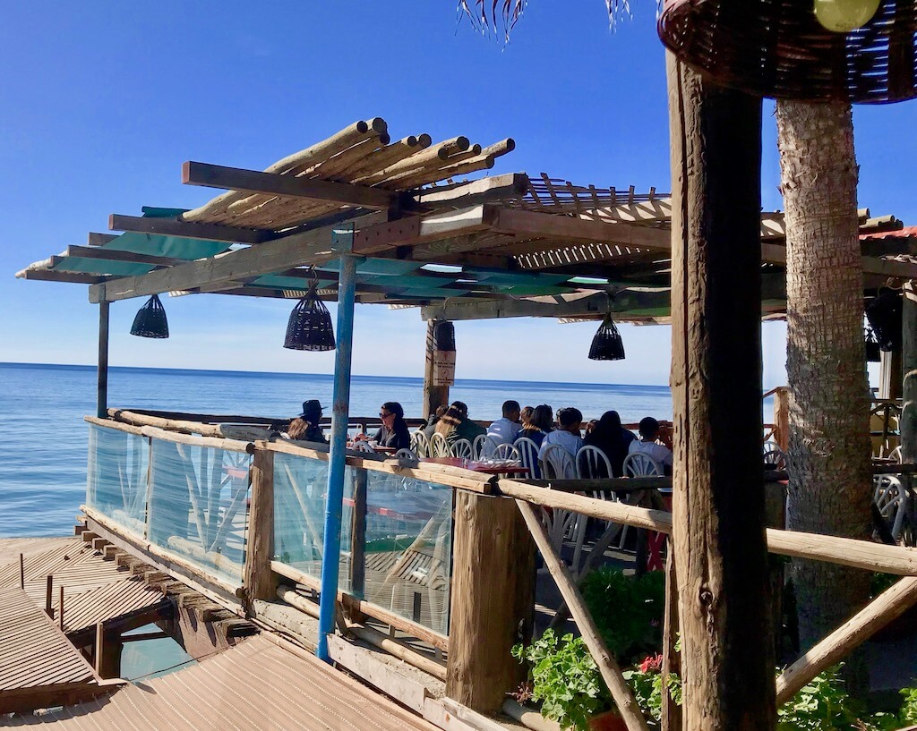 Villa Ortega restaurant with an ocean view