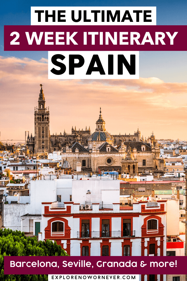 What’s the best way to spend 2 weeks in Spain? Visit Andalusia in southern Spain. This is a comprehensive two week itinerary with what to see, where to stay on how to skip the lines for bucket list site. Spain travel tips | Andalusia travel | things to do in Spain