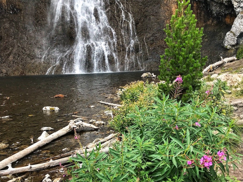 travel photo of Fairy Falls for what to pack for Yellowstone