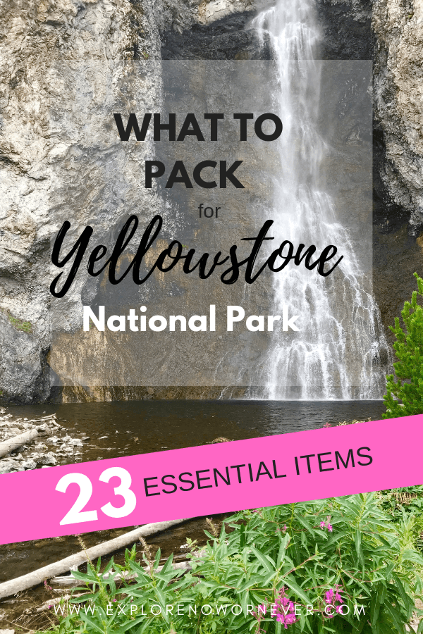 This is the ULTIMATE packing list for summer in Yellowstone National Park! This is a list of 23 essentials—from binoculars to mosquito repellent—to make for an amazing trip. Click here to get the scoop. #yellowstone #yellowstonepackinglist #yellowstonepackinglistsummer #nationalparkpackinglist #usnationalparks