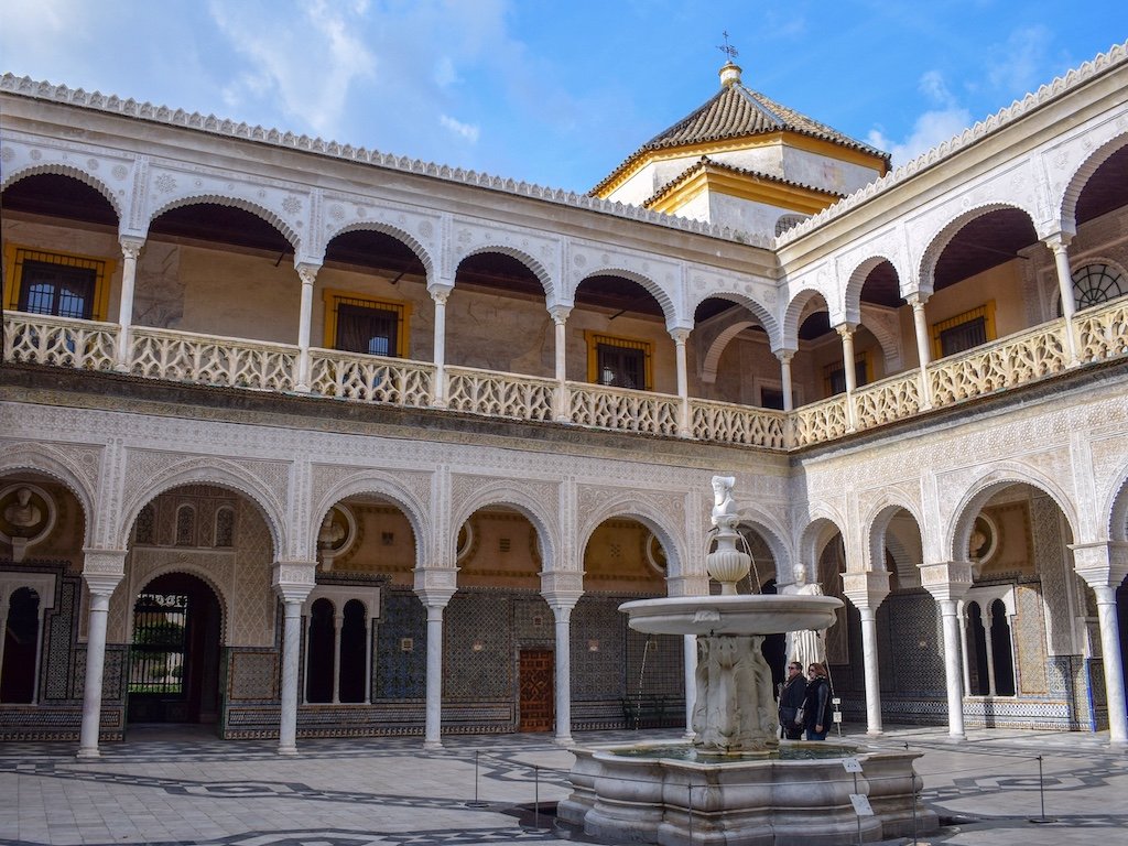 courtyard view of the palace
