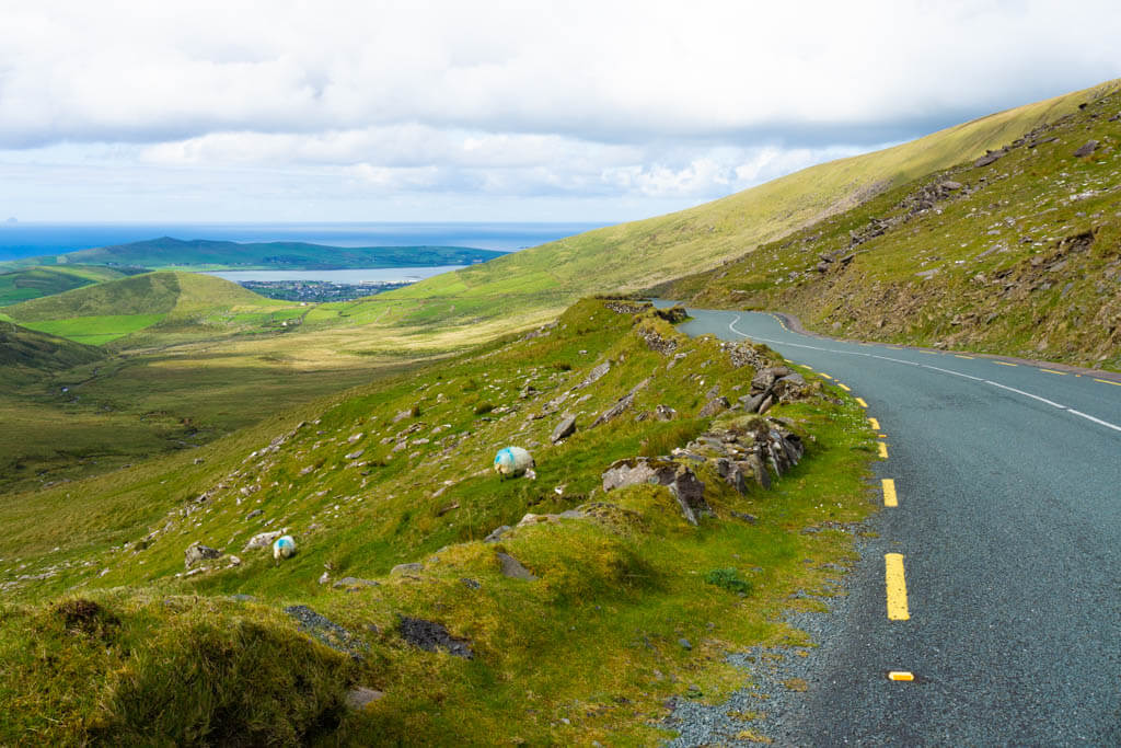 Mountain road with views to the sea