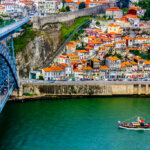 A view of Ancient city Porto, Dom Luis Bridge