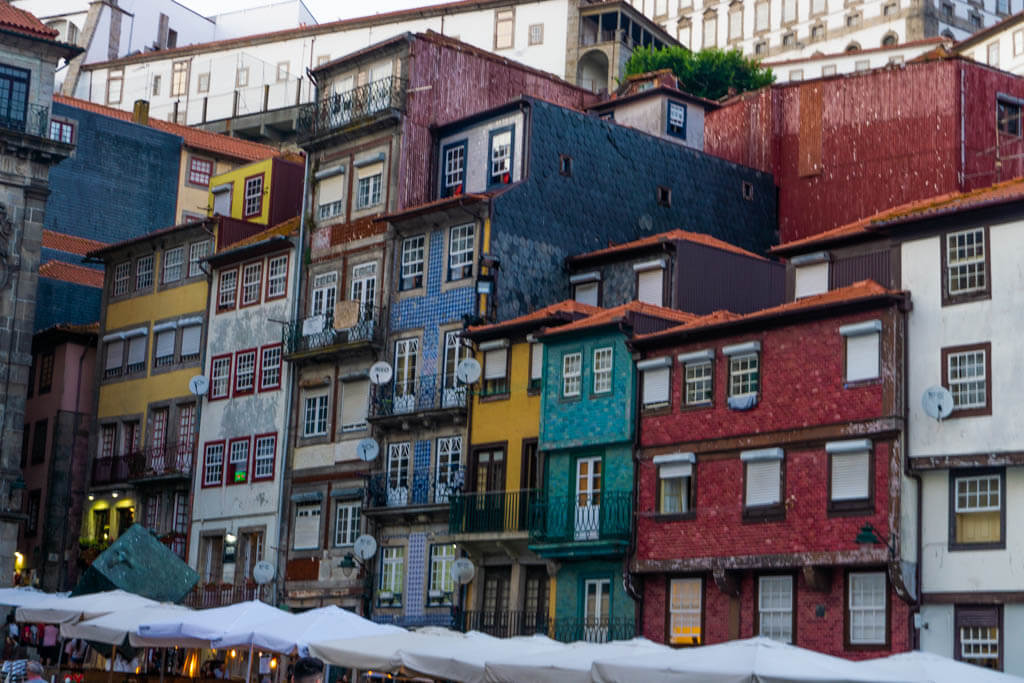 Colorful buildings in Ribeira