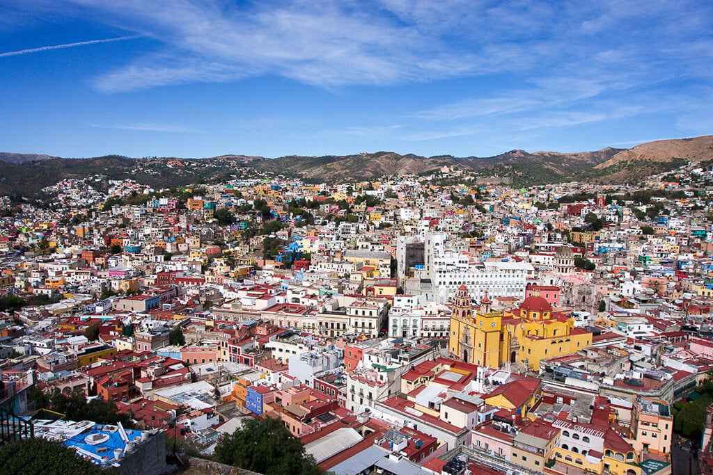 aerial view of Mexico City