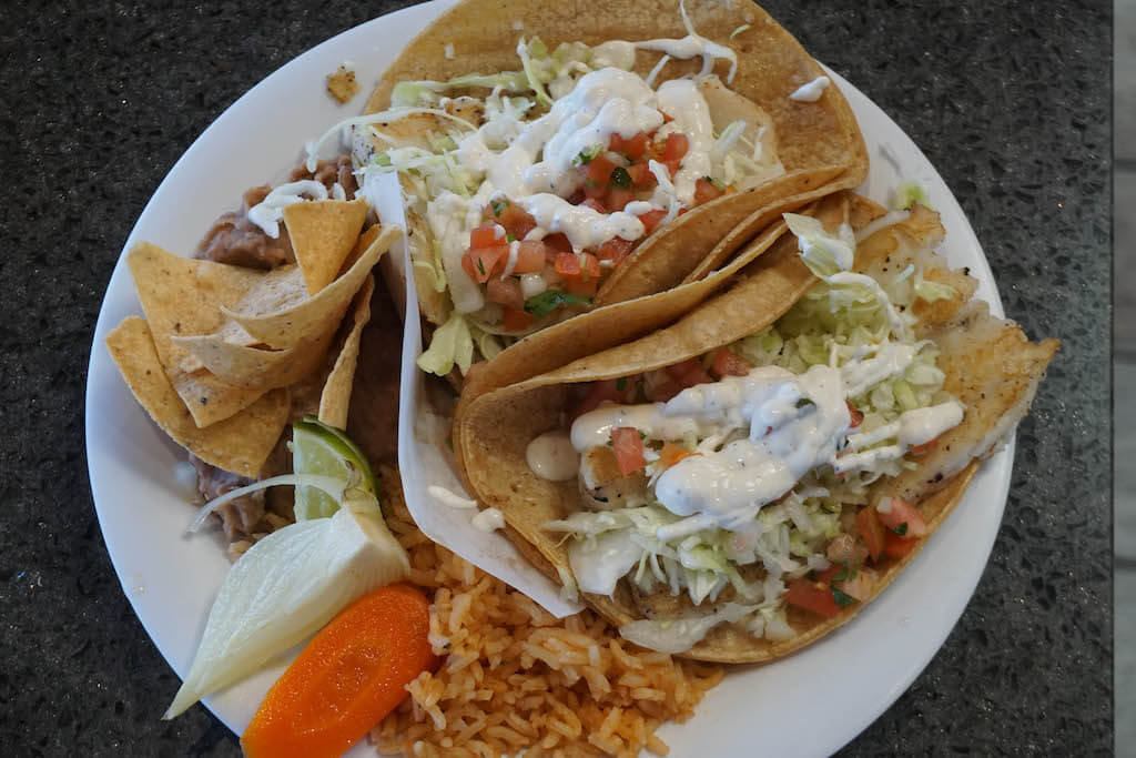 fish tacos on a plate