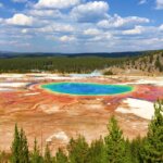 Grand Prismatic Spring, one of the best hikes in Yellowstone