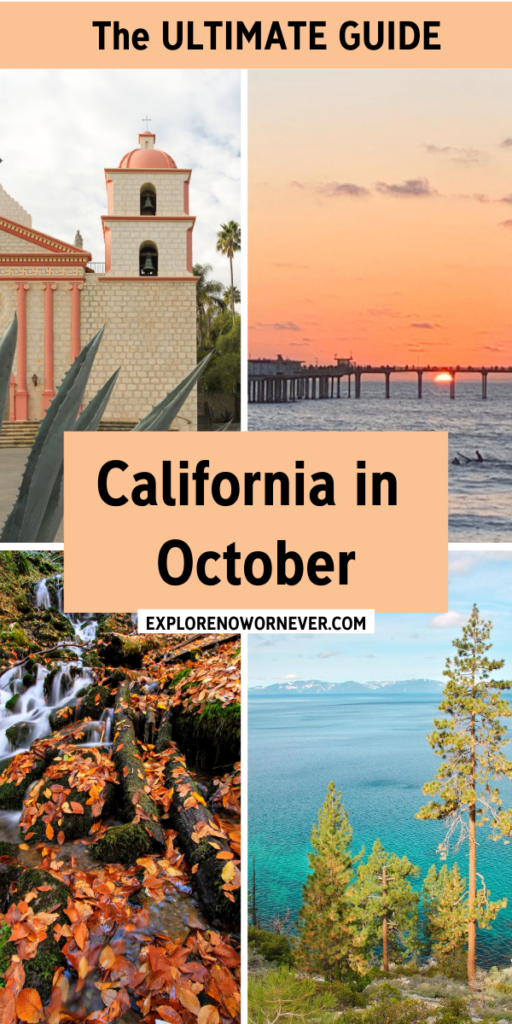 Heading to California in Fall? This is the ULTIMATE guide to where to go for fall leaf peeping, brilliant sunshine, beach culture, and unique fall festivals. California travel guide | best California vacation spots | California bucket list | California fall road trips | USA travel tips