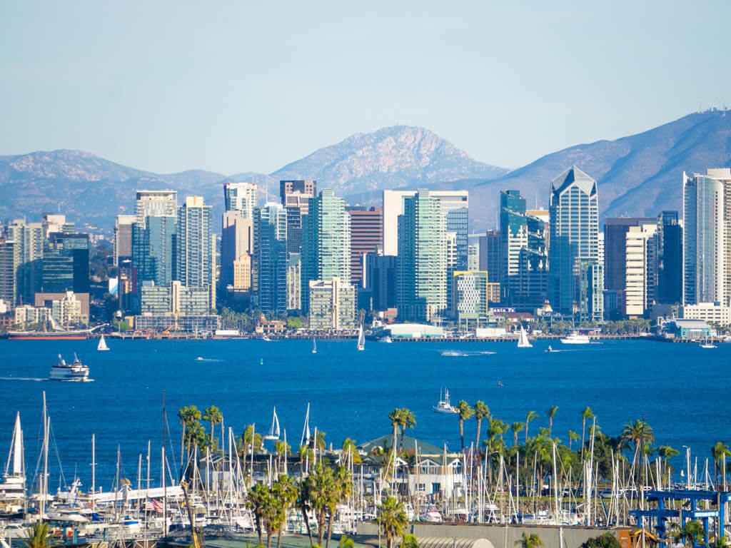 San Diego skyline from across the Bay