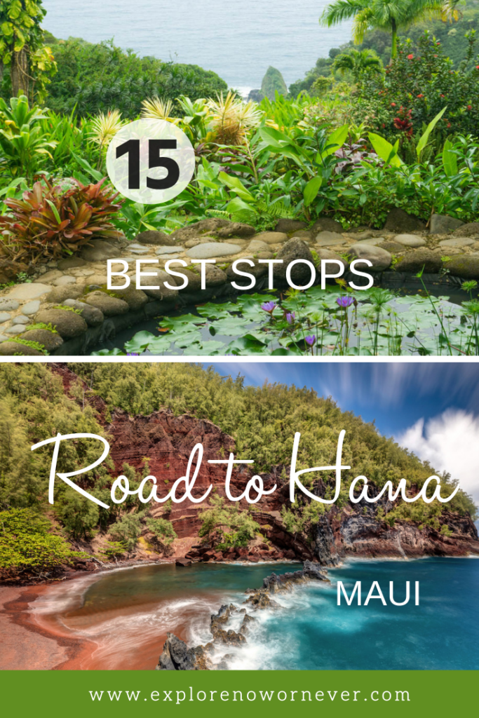 Ready for Hawaii’s most scenic drive? This is a list of the best 15 spots to stop for hikes, waterfalls, pools, beaches, and epic views on the Road to Hana + MAP. Read more here. Maui travel tips | Road to Hana | USA bucket list