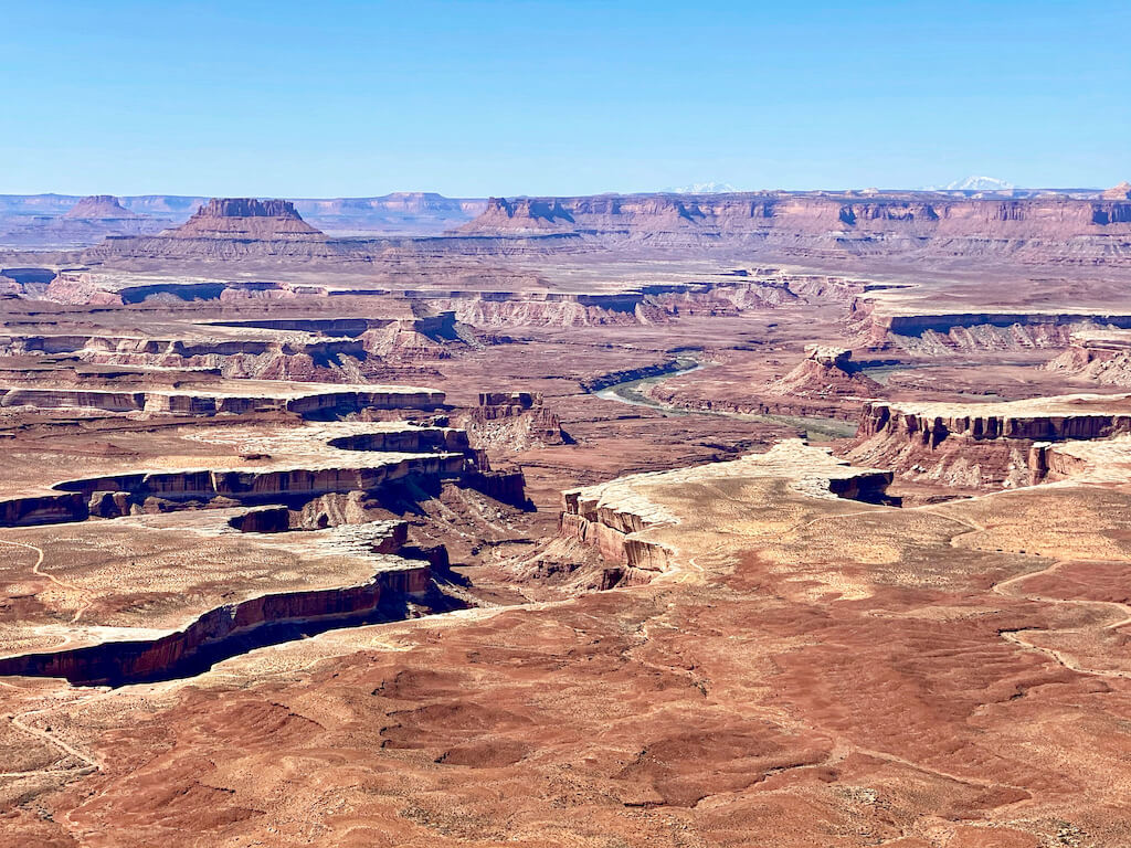 river cutting through unusual geology at Canyonlands National Park