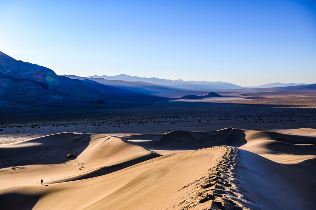 Sand dunes in Death Valley, one of the best places to visit in the US in December