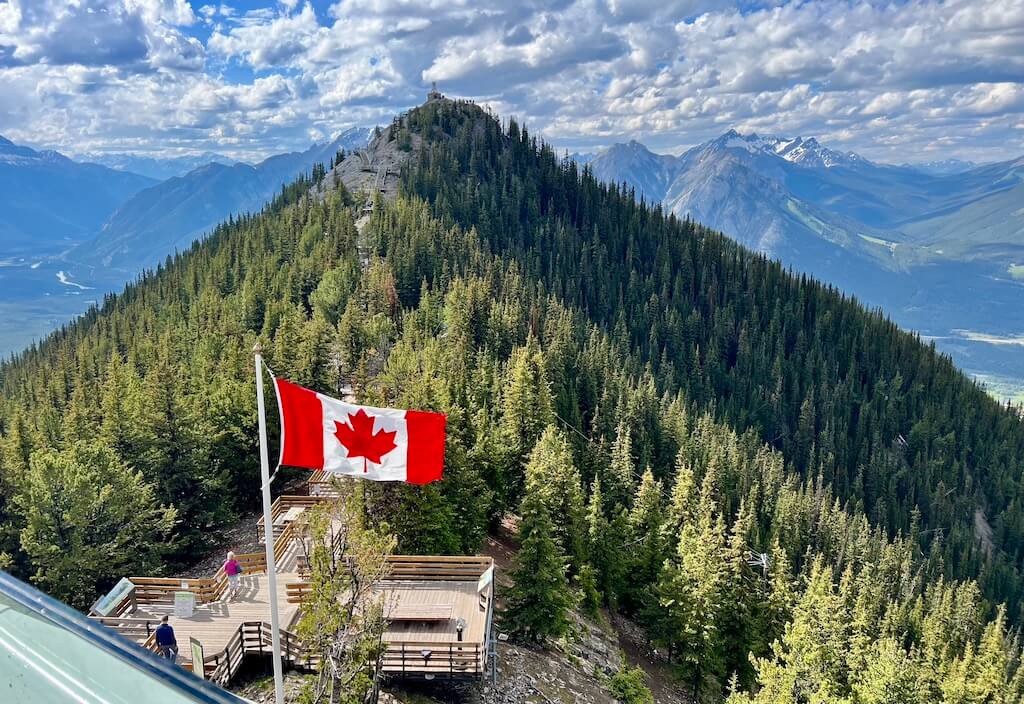 Canadian flat on top of Sulphur Mountain