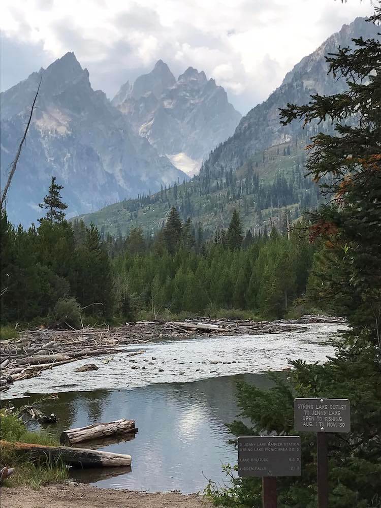 String Lake foreground with Grand Teton in background