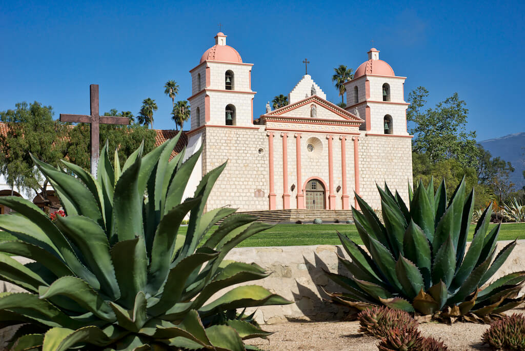 One of the most beautiful missions in California, Santa Barbara Mission