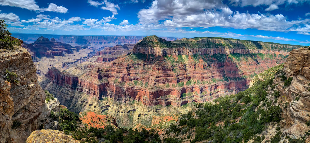 Grand Canyon National Park viewed from North Rim, at Bright Angel Point