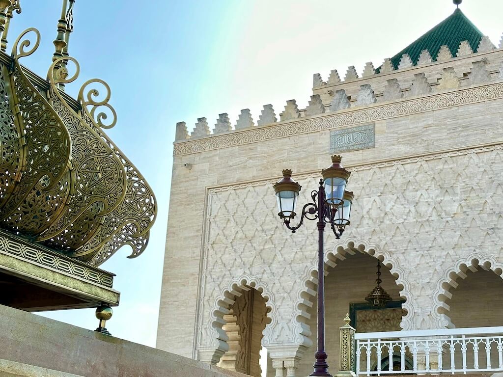 exterior of Mausoleum of Mohammed in Rabat