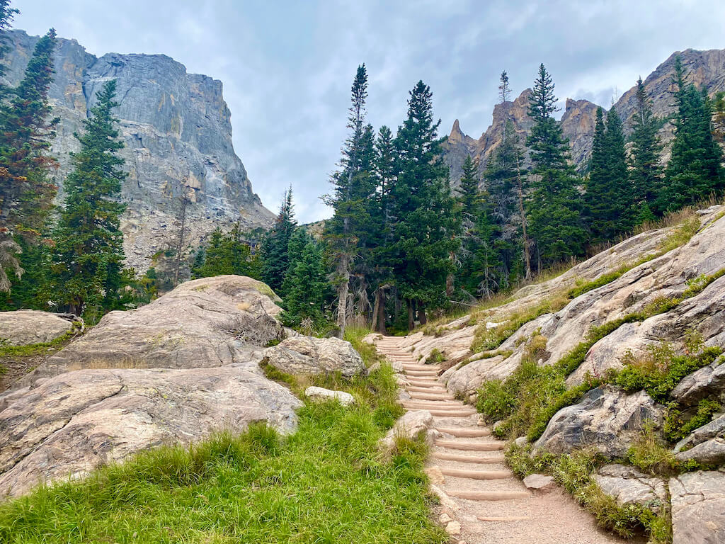 trail in Rocky Mountain National Park in August