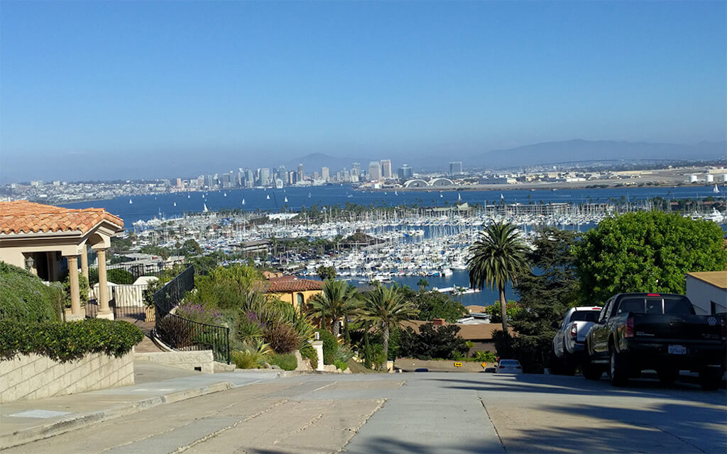 Scenic San Diego skyline over the Pacific Ocean, one of the best places to visit in the USA in August