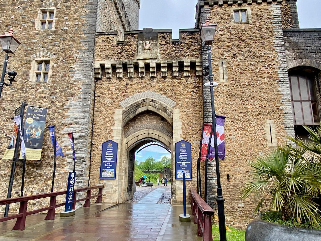 exterior of Cardiff Castle in Cardiff, South Wales