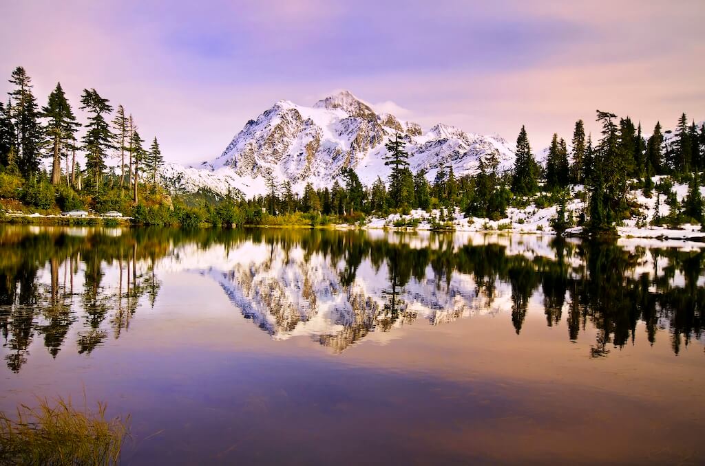 Picture Lake at sunset