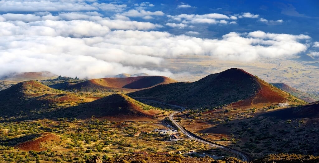 Breathtaking view of Mauna Loa volcano on the Big Island of Hawaii. The largest subaerial volcano in both mass and volume, Mauna Loa has been considered the largest volcano on Earth.