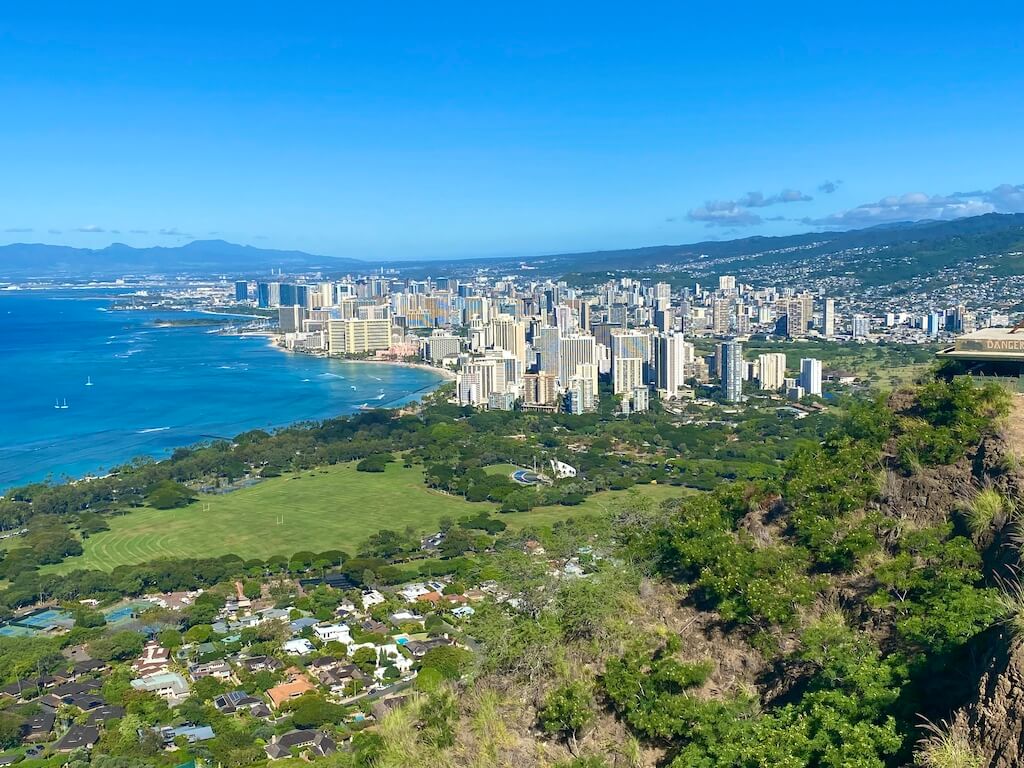 View from Diamond Head of Waikiki